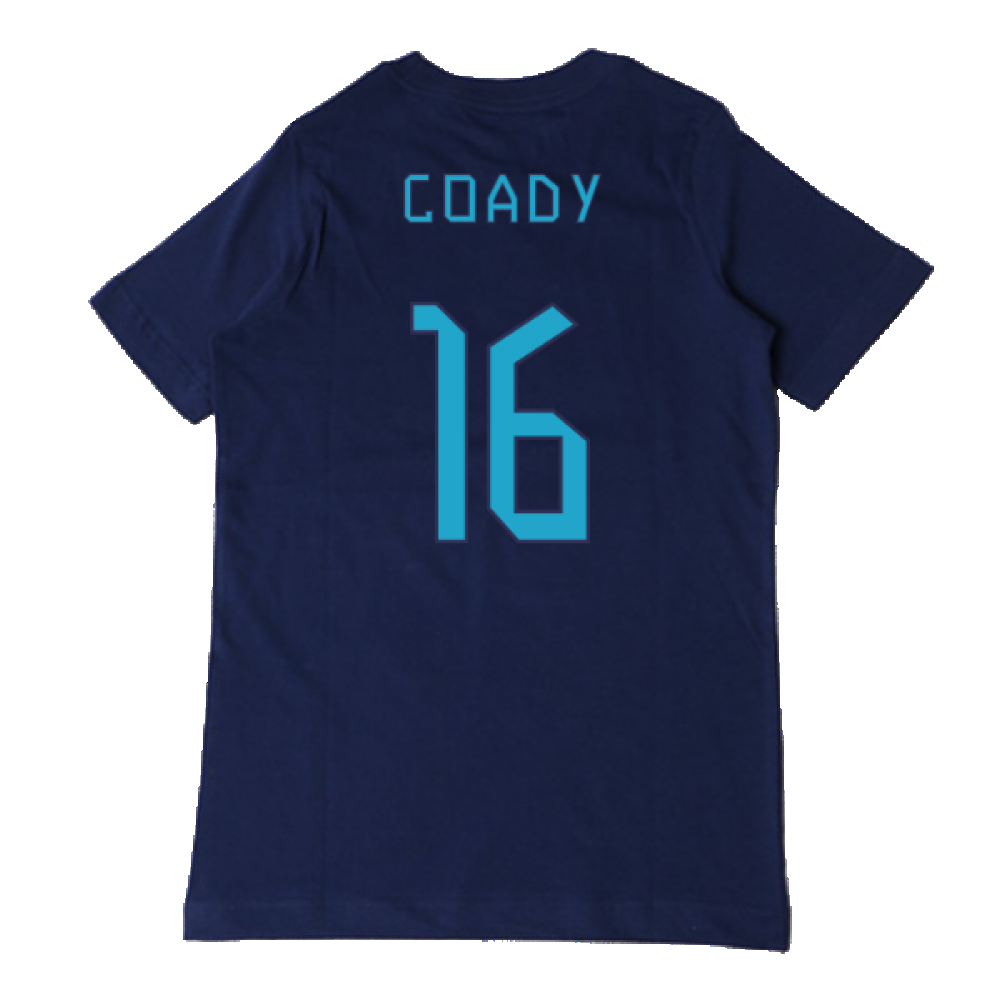 2022-2023 England Three Lions Tee (Navy) - Kids (Coady 16)