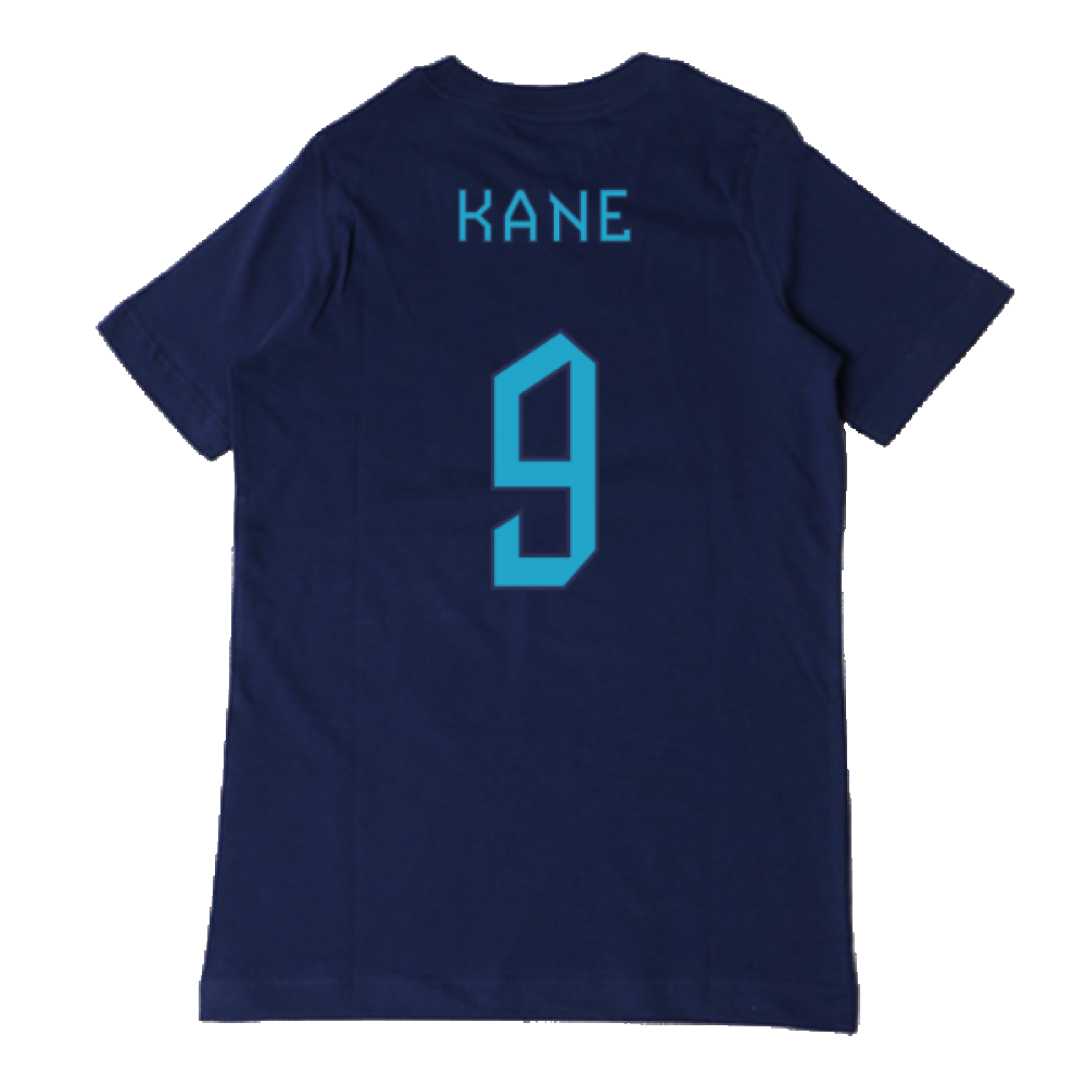 2022-2023 England Three Lions Tee (Navy) - Kids (Kane 9)