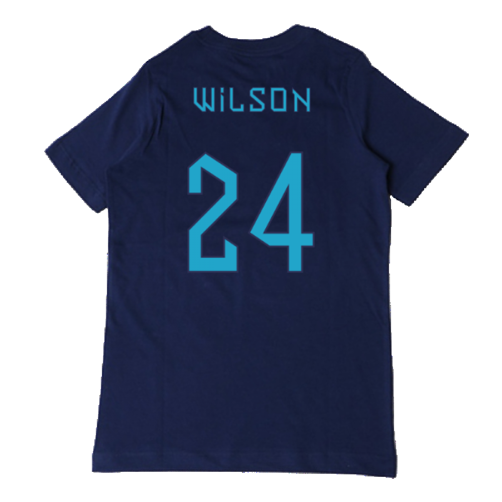 2022-2023 England Three Lions Tee (Navy) - Kids (Wilson 24)