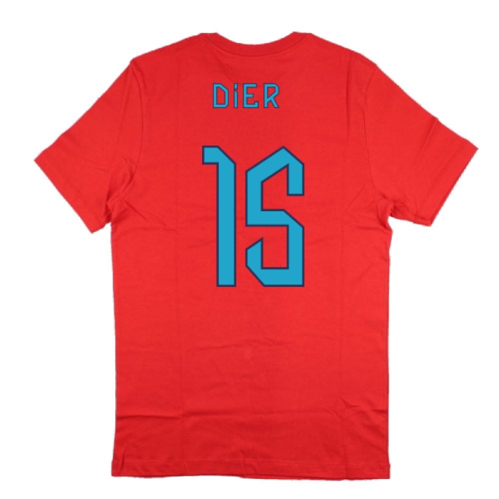 2022-2023 England World Cup Crest Tee (Red) - Kids (Dier 15)