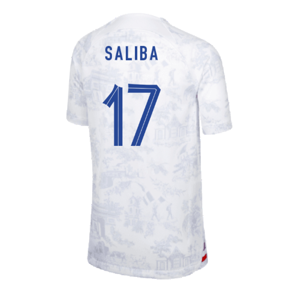 2022-2023 France Away Shirt (Kids) (Saliba 17)