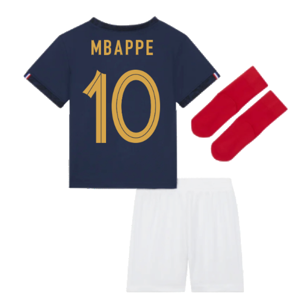 2022-2023 France Home Little Boys Mini Kit (Mbappe 10)