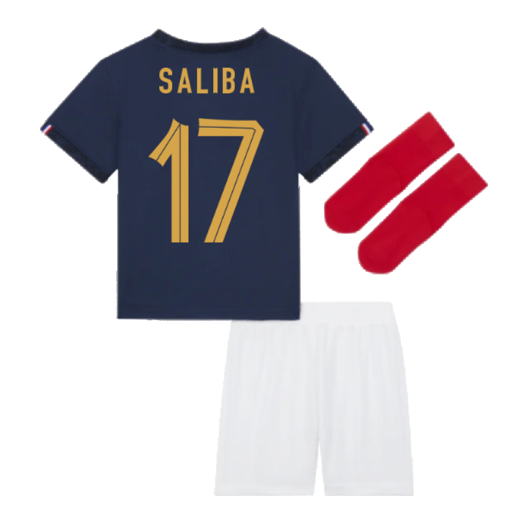 2022-2023 France Home Little Boys Mini Kit (Saliba 17)