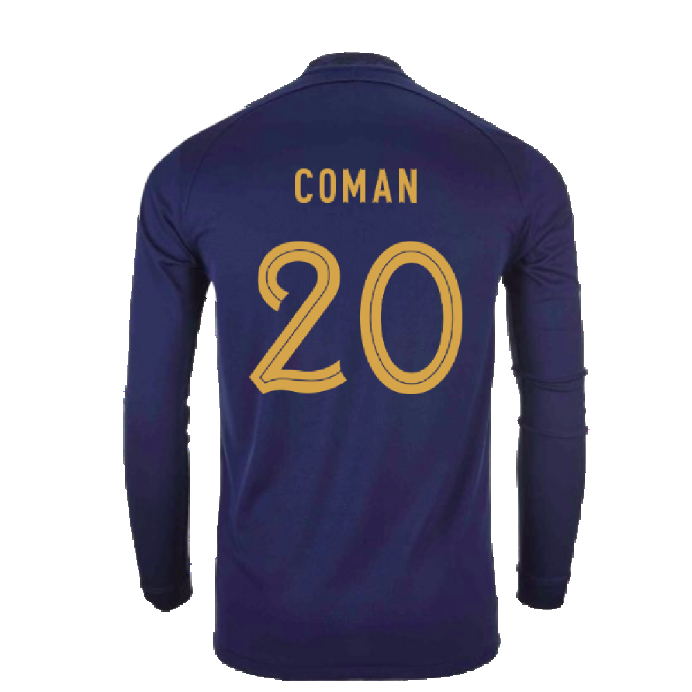 2022-2023 France Home Long Sleeve Shirt (Coman 20)