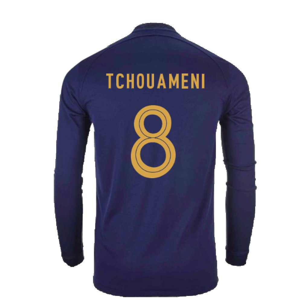 2022-2023 France Home Long Sleeve Shirt (Tchouameni 8)