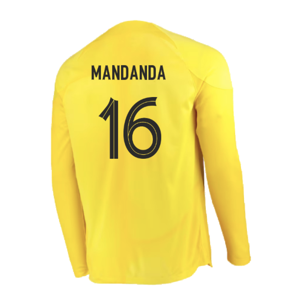 2022-2023 France LS Goalkeeper Shirt (Yellow) (Mandanda 16)