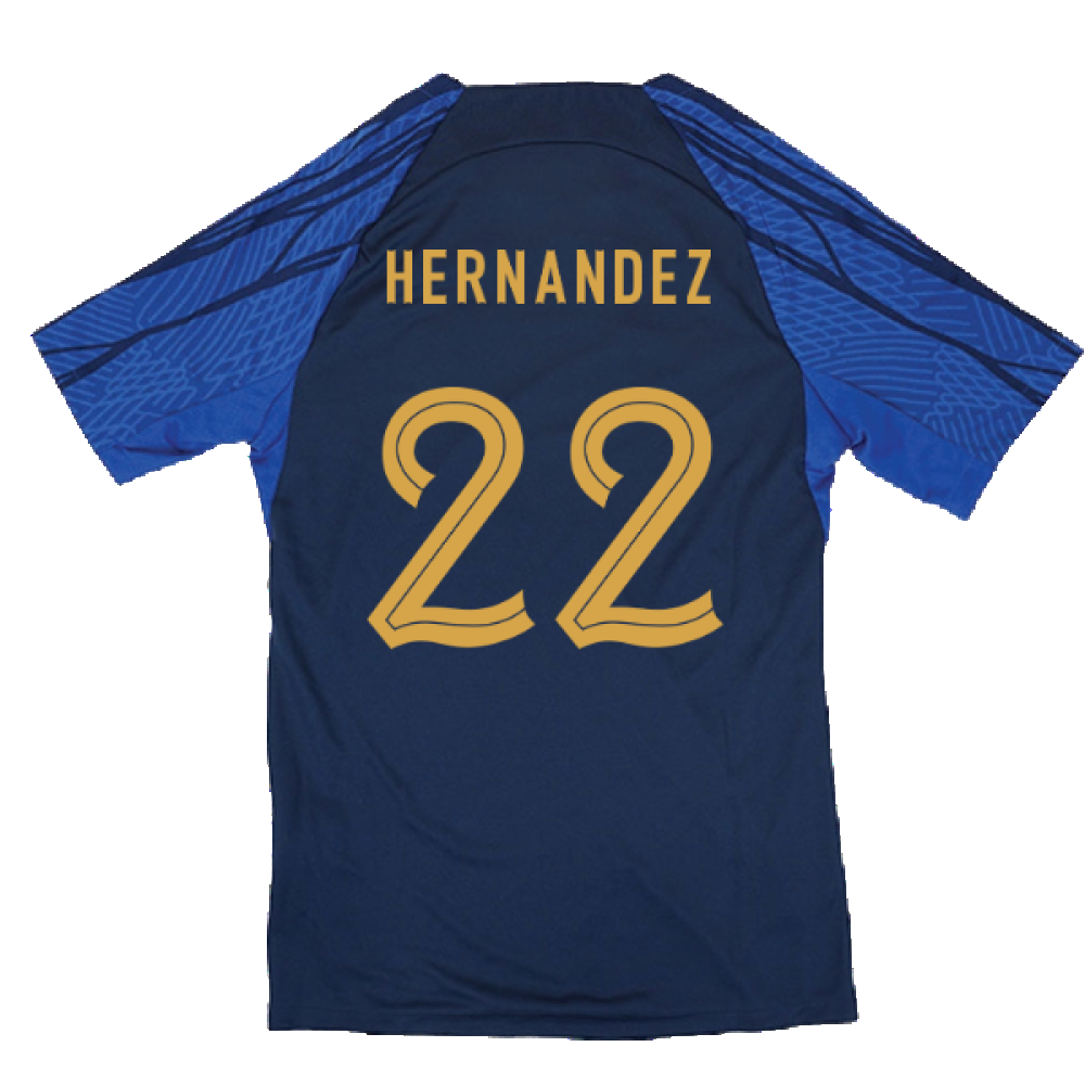 2022-2023 France Strike Dri-Fit Training Shirt (Navy) (Hernandez 22)