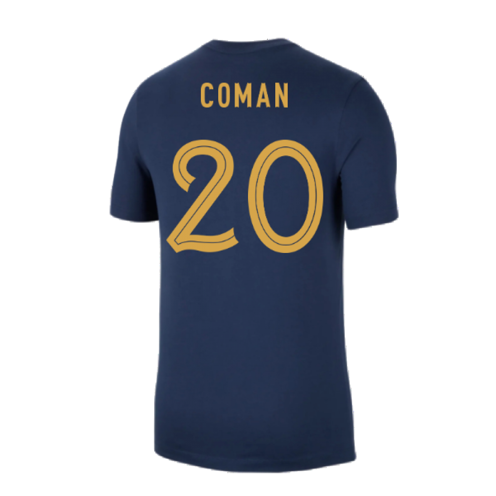 2022-2023 France Swoosh Tee (Navy) (Coman 20)