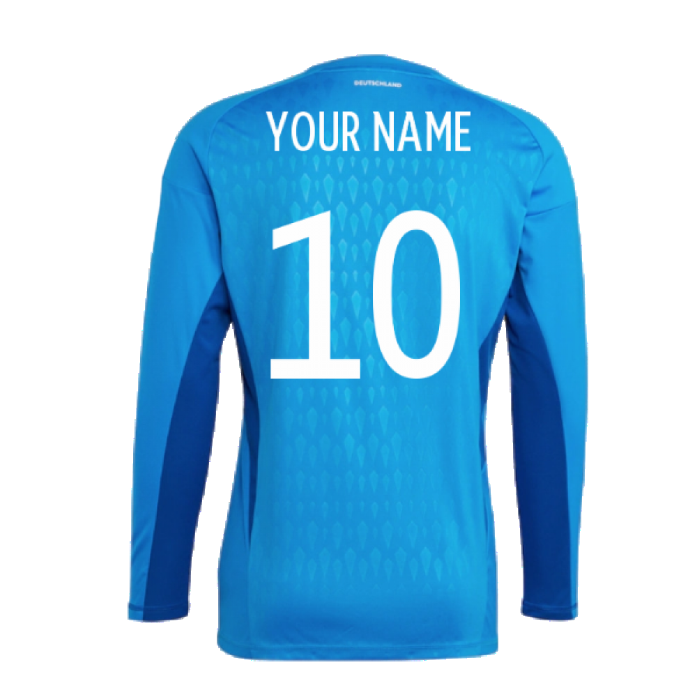 2022-2023 Germany Home Goalkeeper Shirt (Blue) (Your Name)