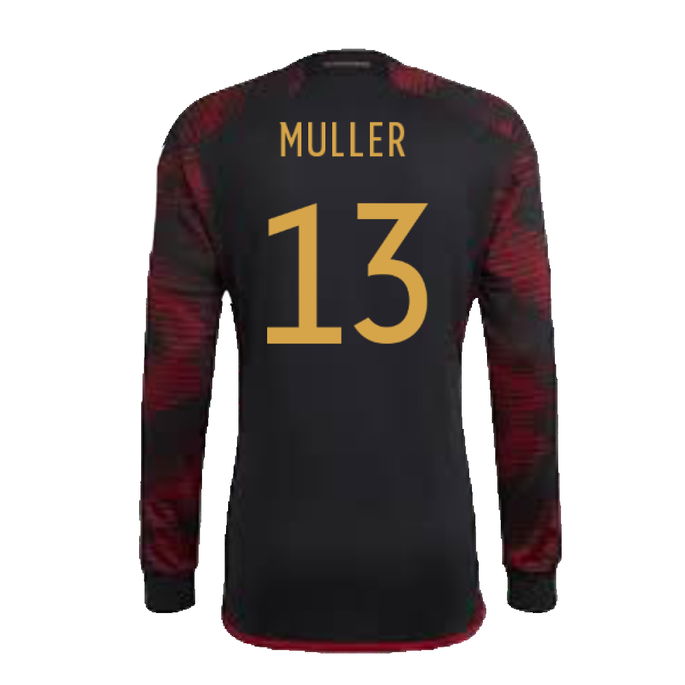 2022-2023 Germany Long Sleeve Away Shirt (Muller 13)