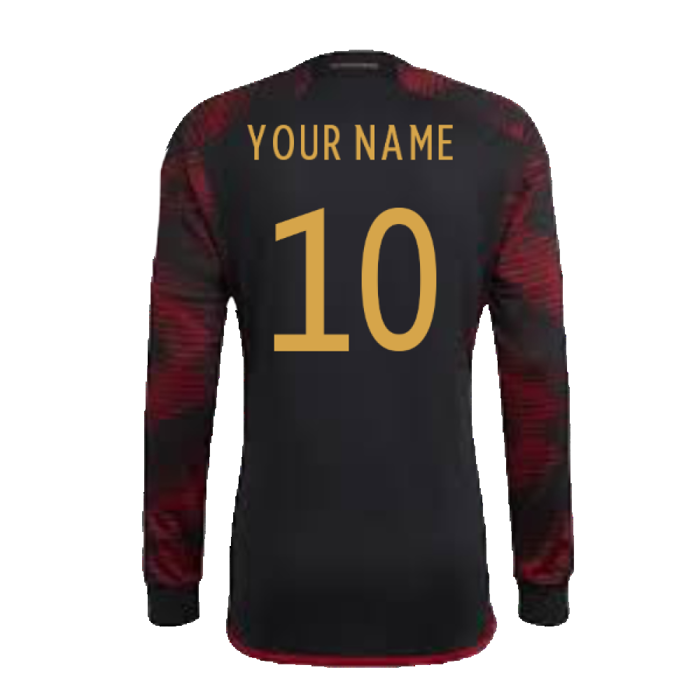 2022-2023 Germany Long Sleeve Away Shirt (Your Name)