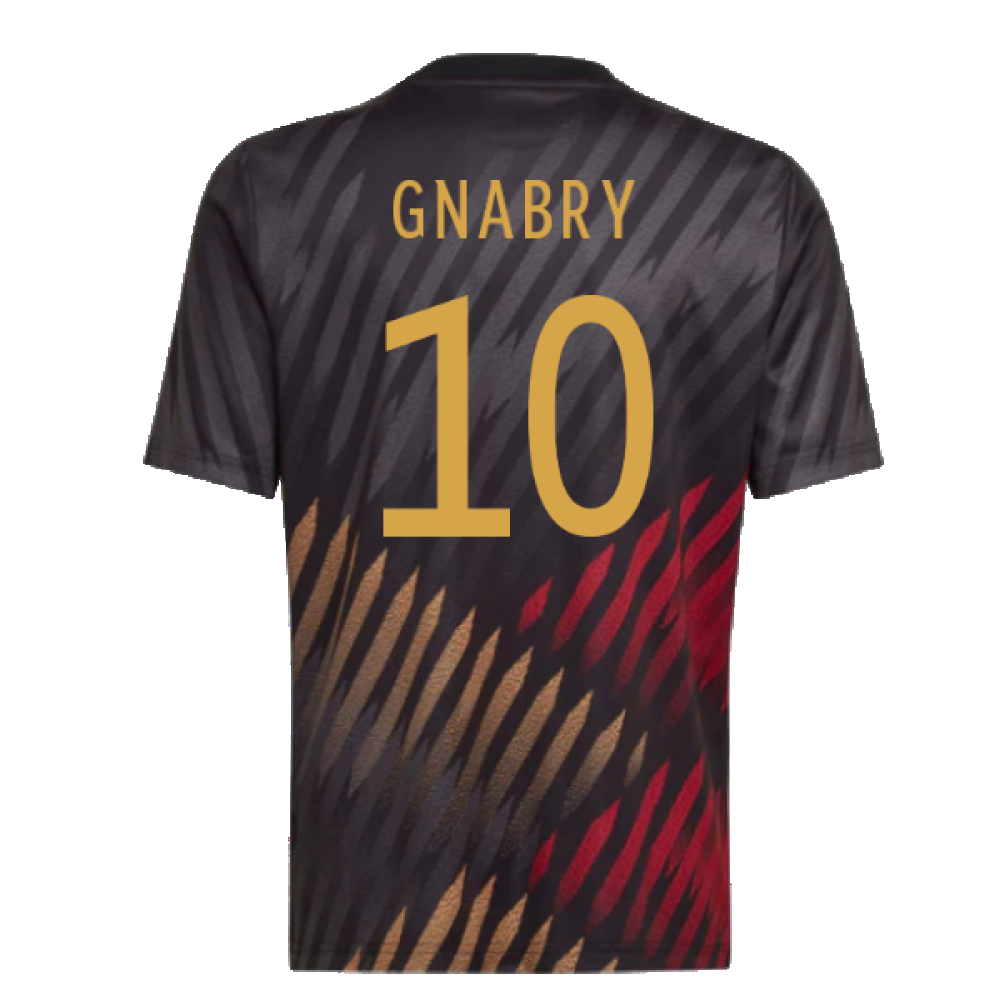 2022-2023 Germany Pre-Match Shirt (Black) - Kids (GNABRY 10)