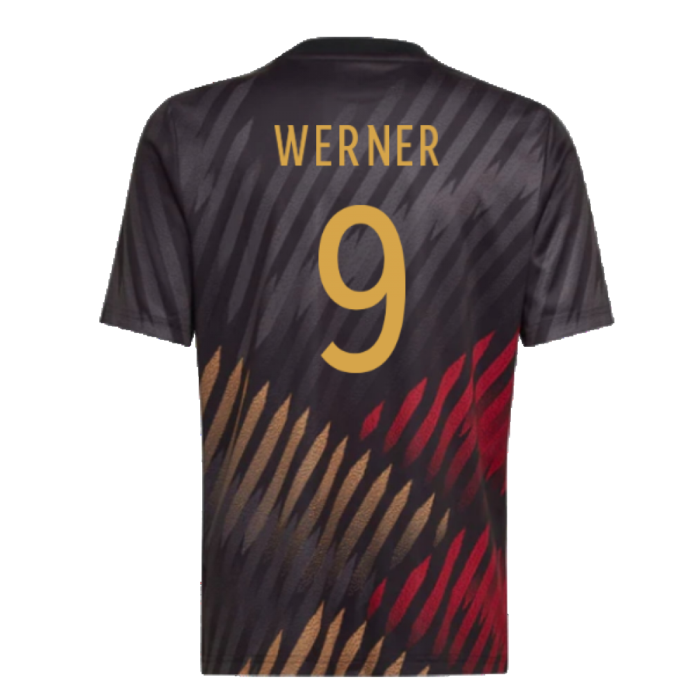 2022-2023 Germany Pre-Match Shirt (Black) - Kids (WERNER 9)