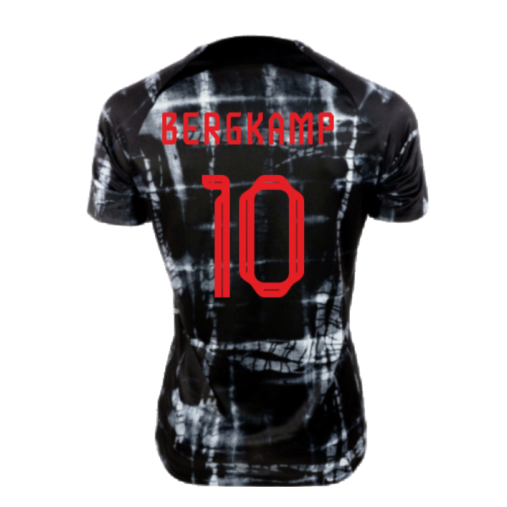 2022-2023 Holland Pre-Match Shirt (Black) - Kids (Bergkamp 10)