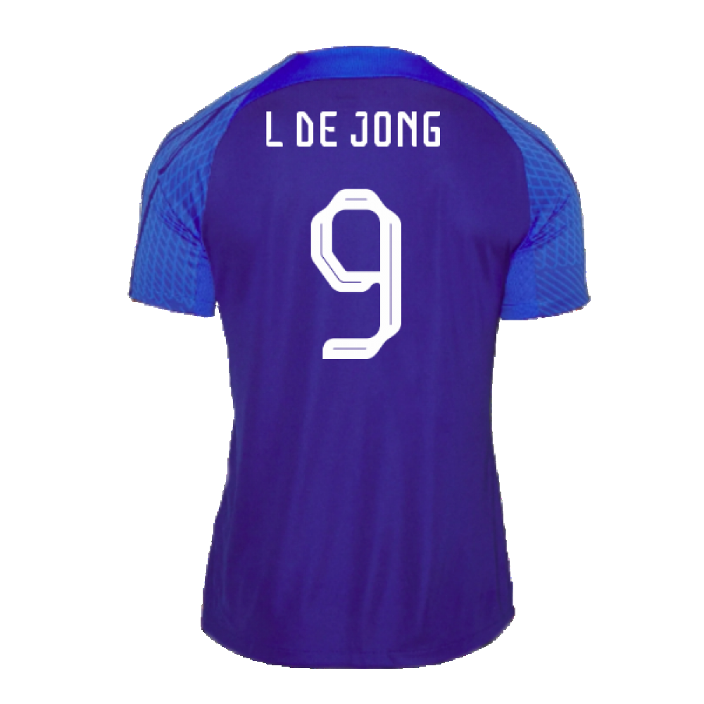 2022-2023 Holland Strike Training Shirt (Blue) (L De Jong 9)