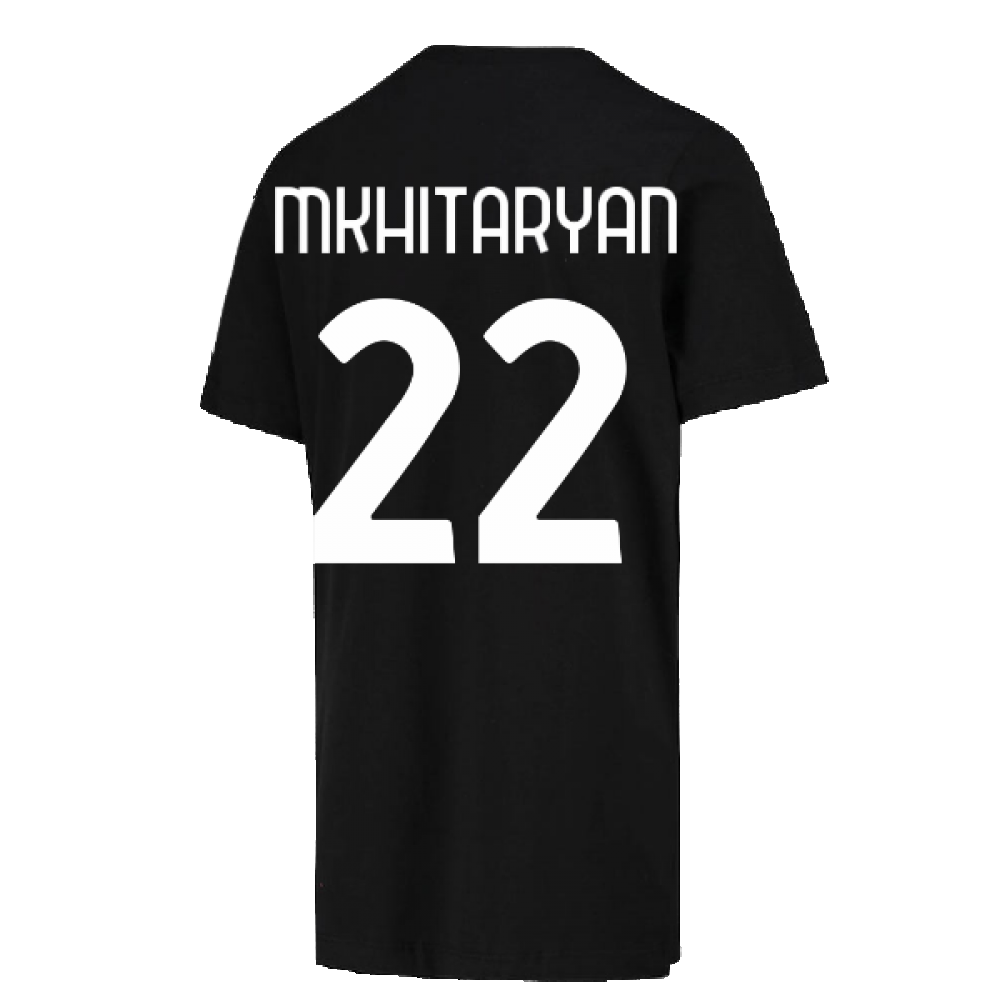 2022-2023 Inter Milan Crest Tee (Black) (MKHITARYAN 22)