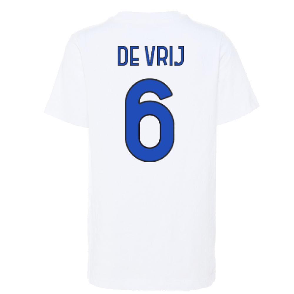 2022-2023 Inter Milan Swoosh Tee (White) - Kids (DE VRIJ 6)