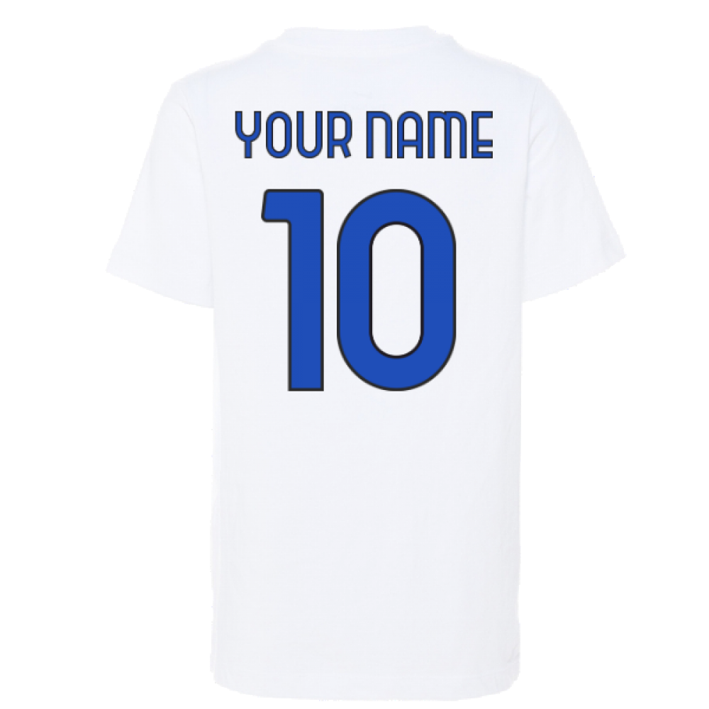 2022-2023 Inter Milan Swoosh Tee (White) - Kids (Your Name)