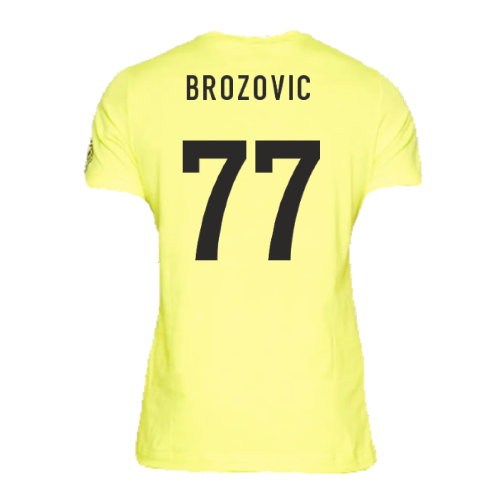 2022-2023 Inter Milan Voice Tee (Yellow) (BROZOVIC 77)