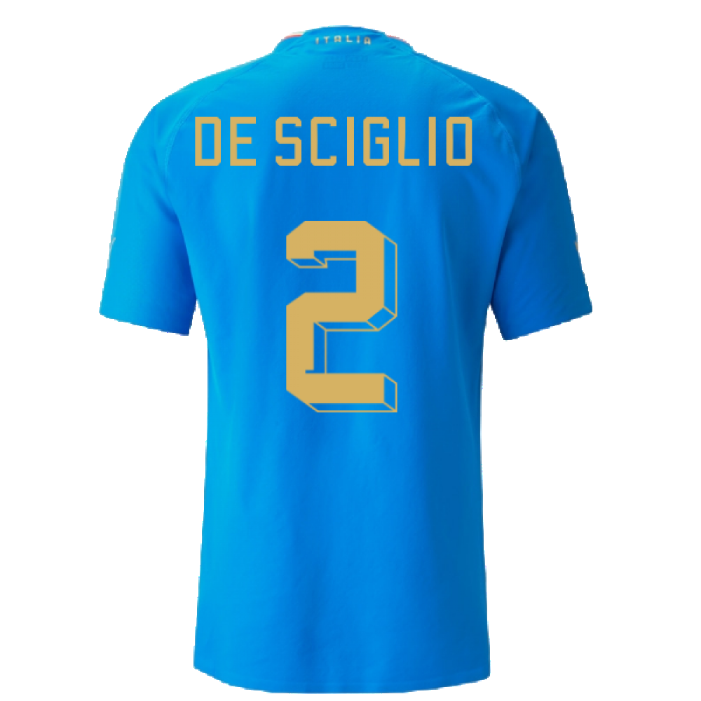 2022-2023 Italy Authentic Home Shirt (DE SCIGLIO 2)