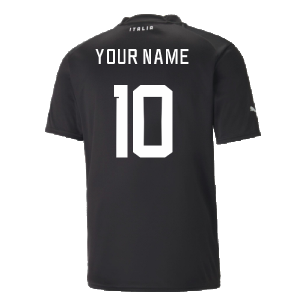 2022-2023 Italy Goalkeeper Shirt (Black) (Your Name)