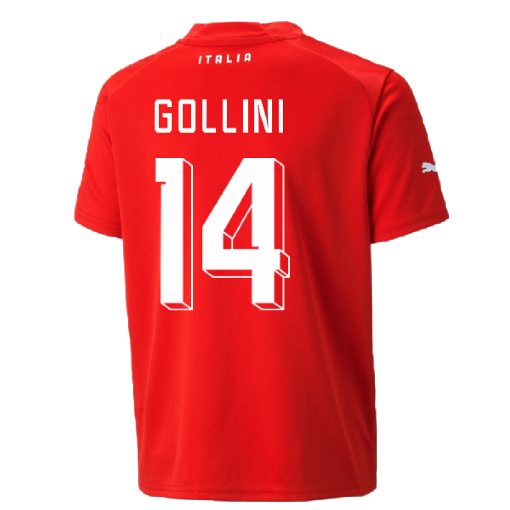 2022-2023 Italy Goalkeeper Shirt (Red) - Kids (GOLLINI 14)