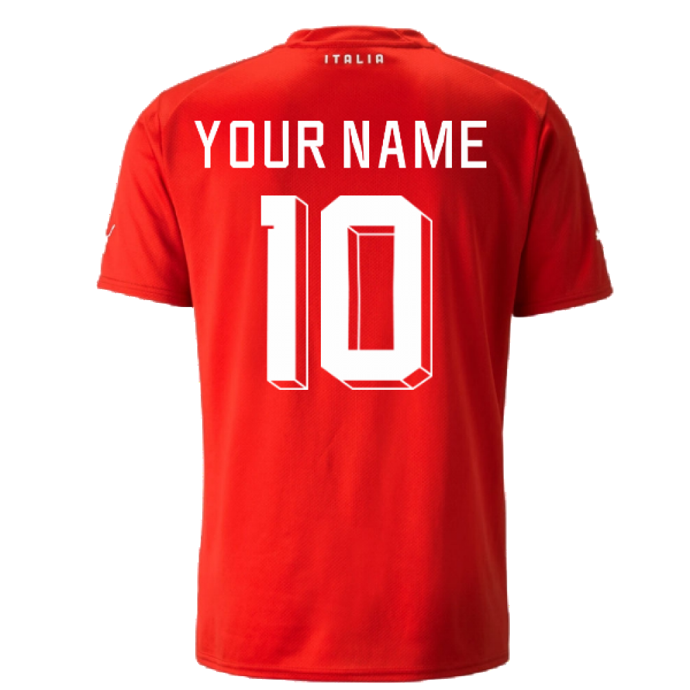 2022-2023 Italy Goalkeeper Shirt (Red) (Your Name)