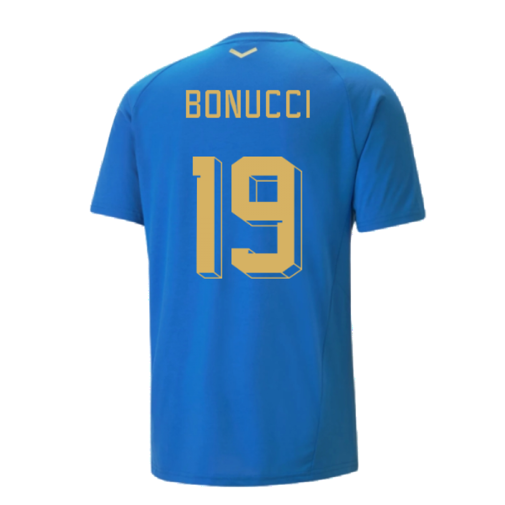 2022-2023 Italy Player Casuals Tee (Blue) (BONUCCI 19)