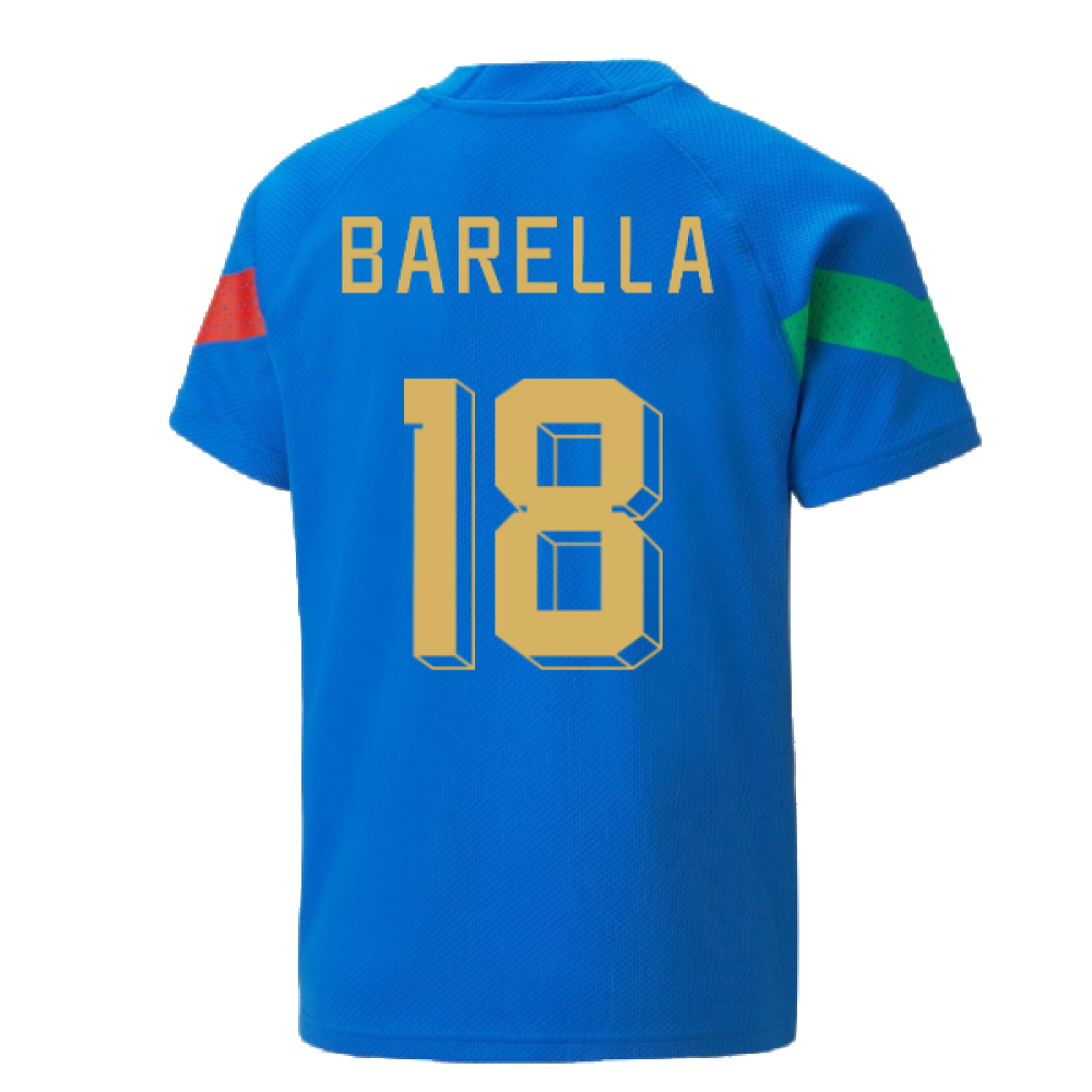 2022-2023 Italy Player Training Jersey (Blue) - Kids (BARELLA 18)