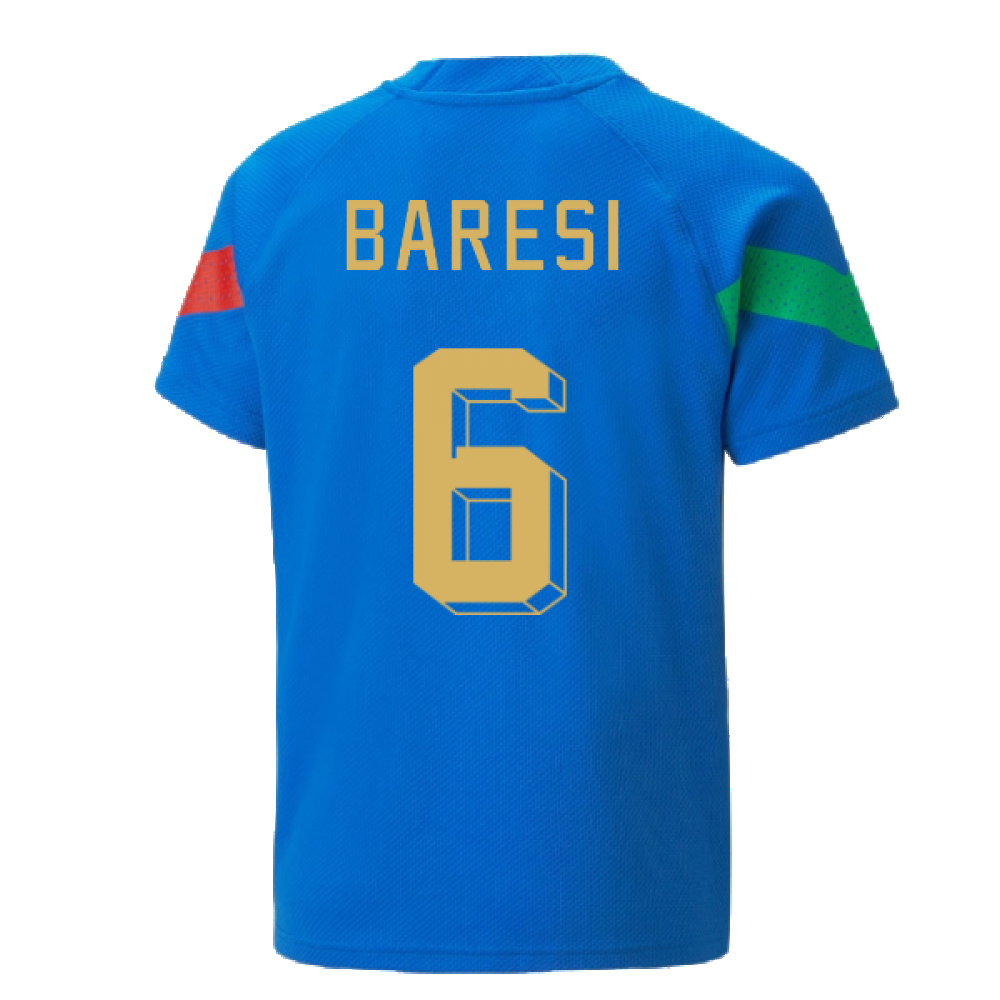 2022-2023 Italy Player Training Jersey (Blue) - Kids (BARESI 6)