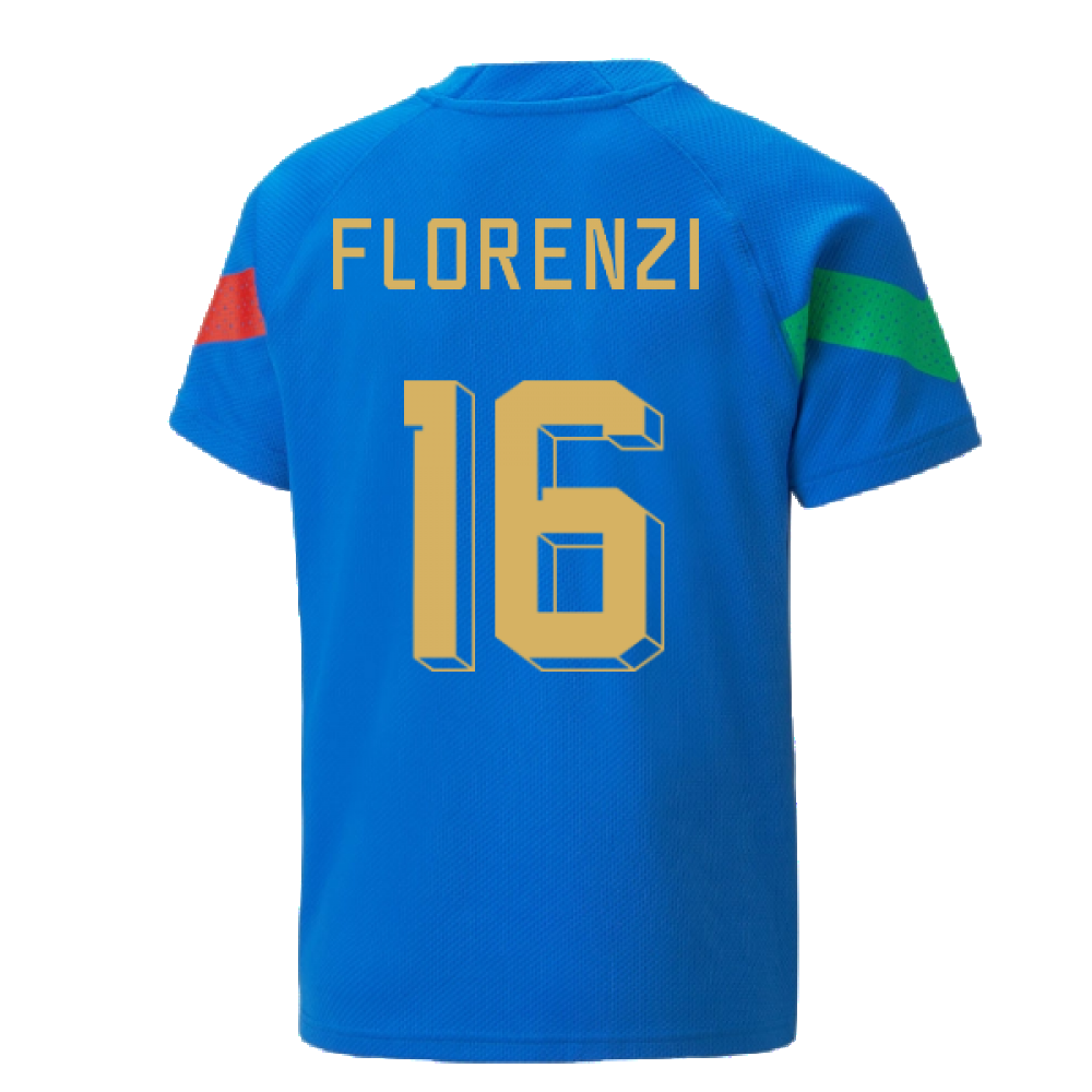 2022-2023 Italy Player Training Jersey (Blue) - Kids (FLORENZI 16)