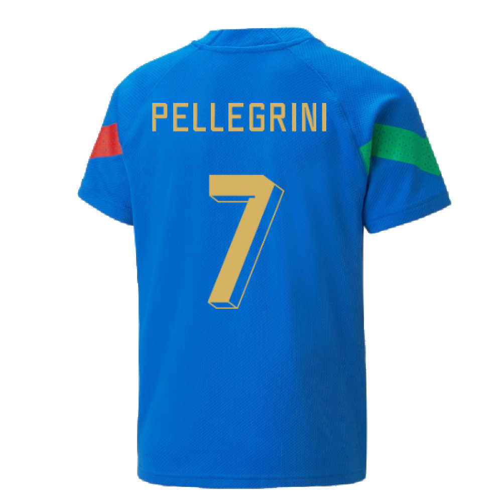 2022-2023 Italy Player Training Jersey (Blue) - Kids (PELLEGRINI 7)