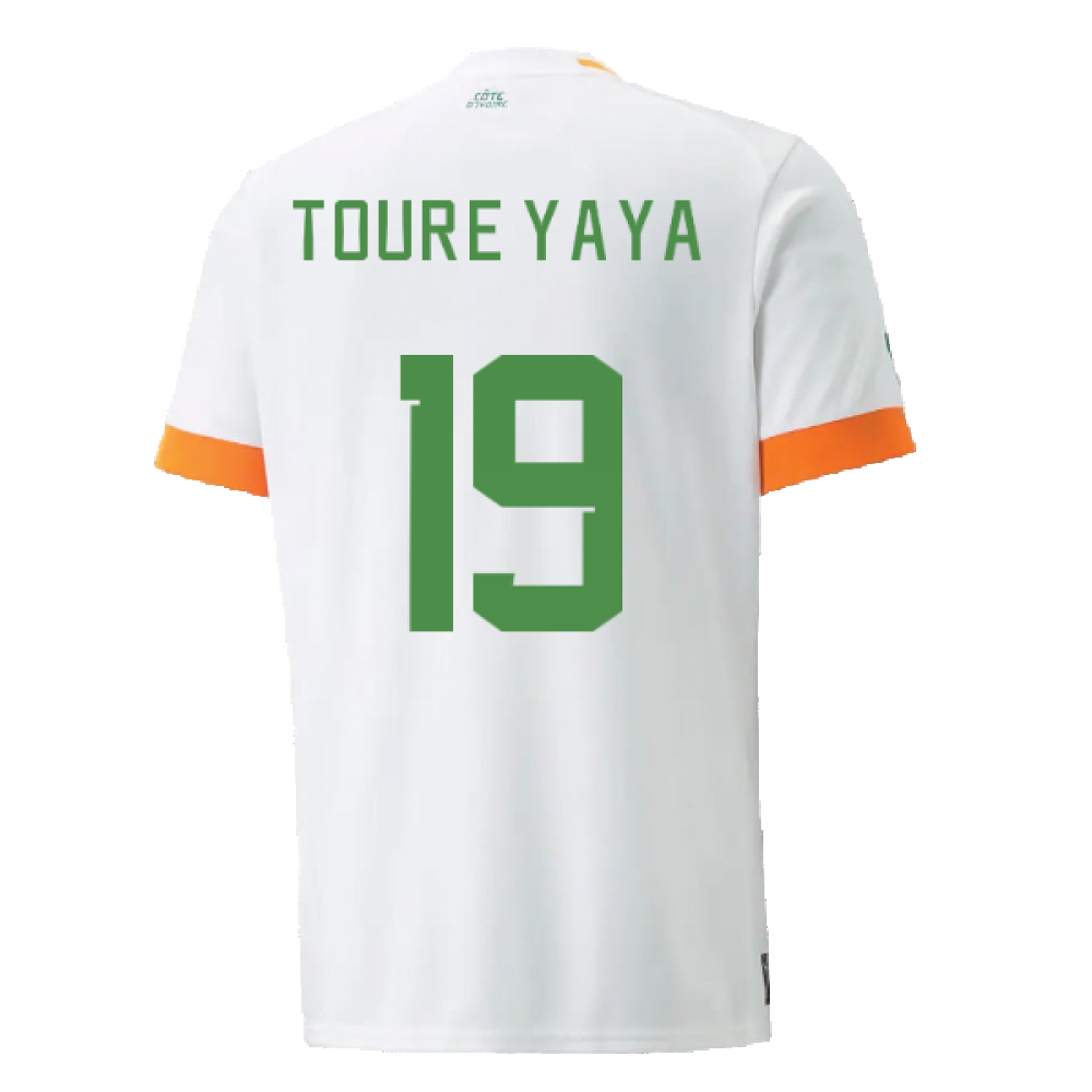 2022-2023 Ivory Coast Away Shirt (TOURE YAYA 19)