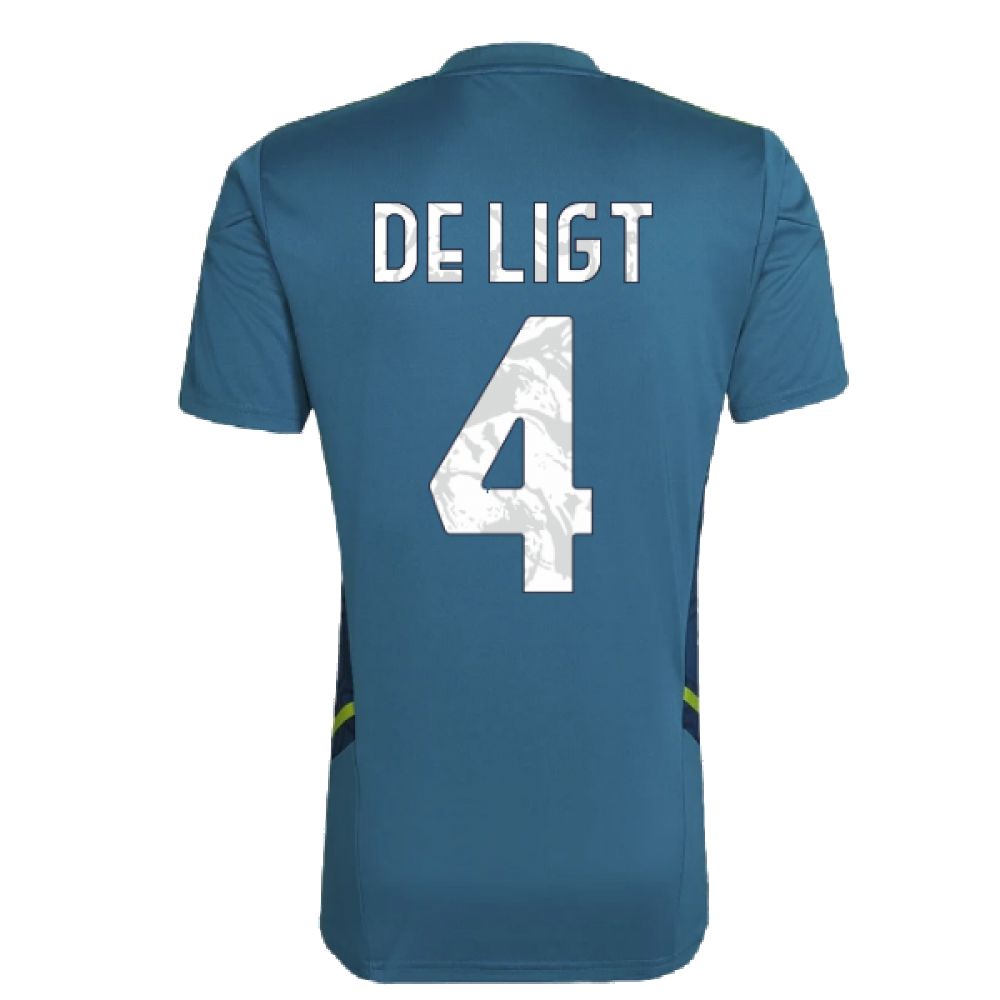 2022-2023 Juventus Training Shirt (Active Teal) (DE LIGT 4)