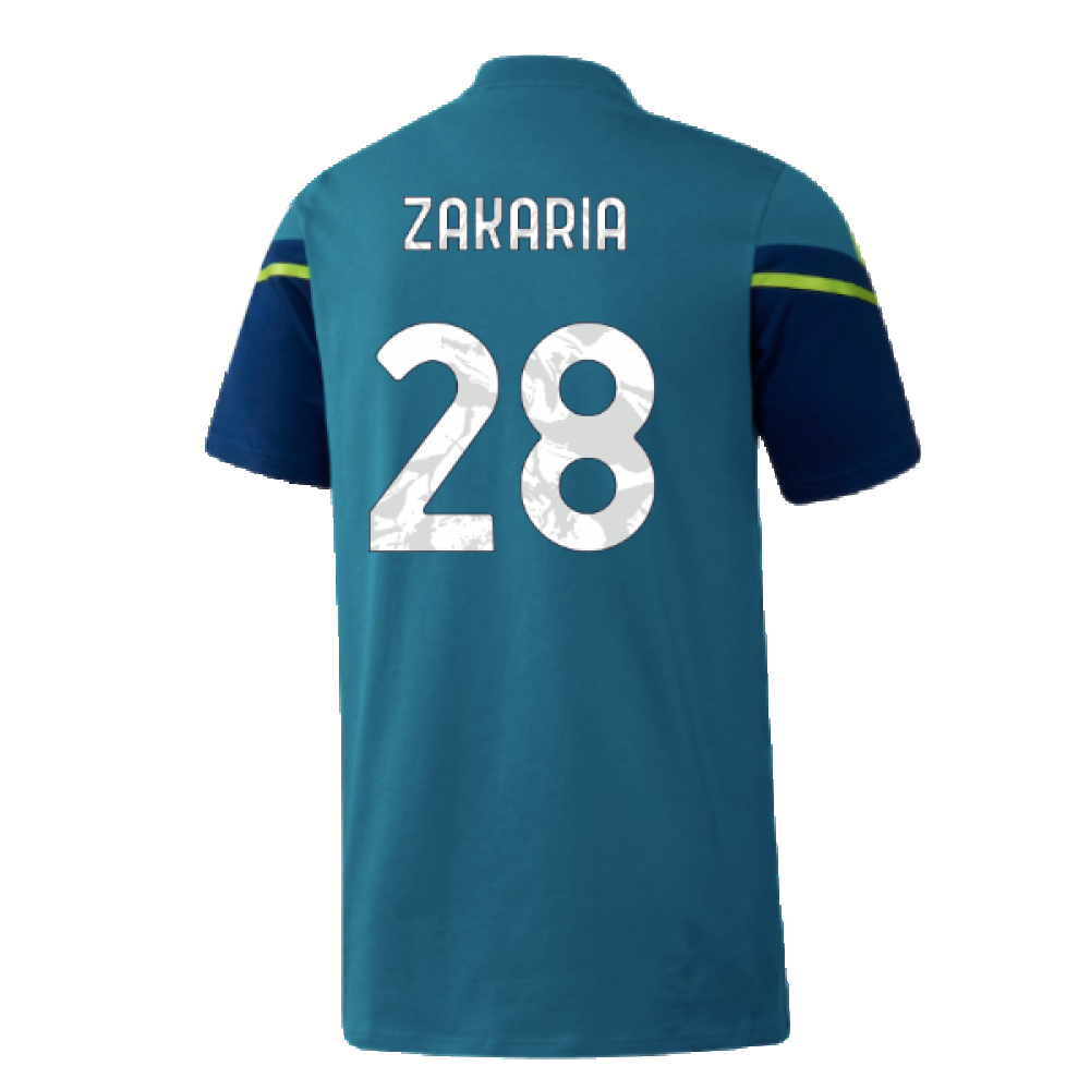 2022-2023 Juventus Training Shirt (Active Teal) - Kids (ZAKARIA 28)