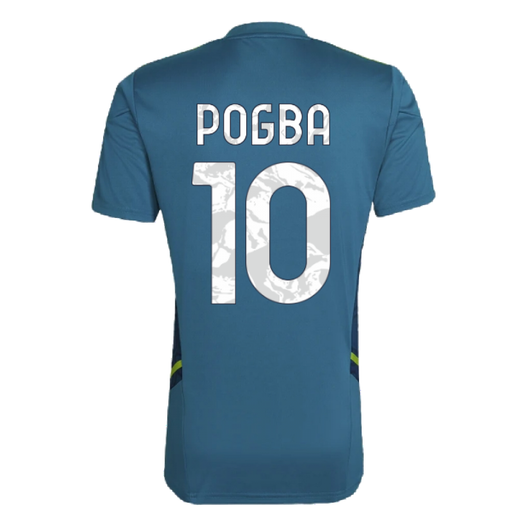 2022-2023 Juventus Training Shirt (Active Teal) (POGBA 10)