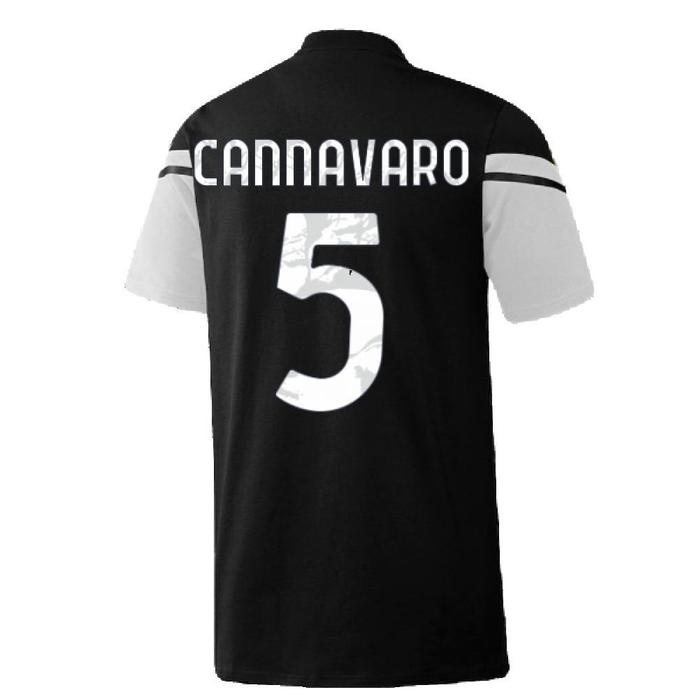 2022-2023 Juventus Training Tee (Black) (CANNAVARO 5)