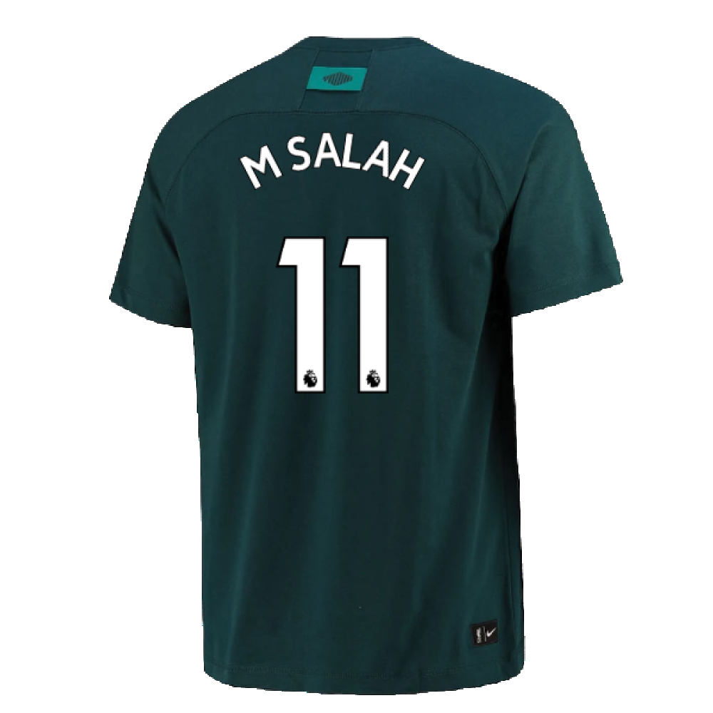 2022-2023 Liverpool Mens Football T-Shirt (Green) (M SALAH 11)