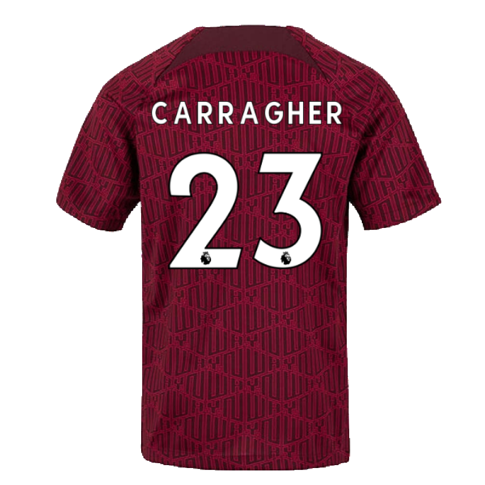 2022-2023 Liverpool Pre-Match Training Shirt (Red) - Kids (CARRAGHER 23)