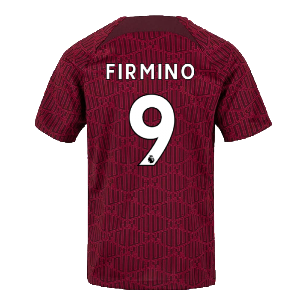 2022-2023 Liverpool Pre-Match Training Shirt (Red) - Kids (FIRMINO 9)