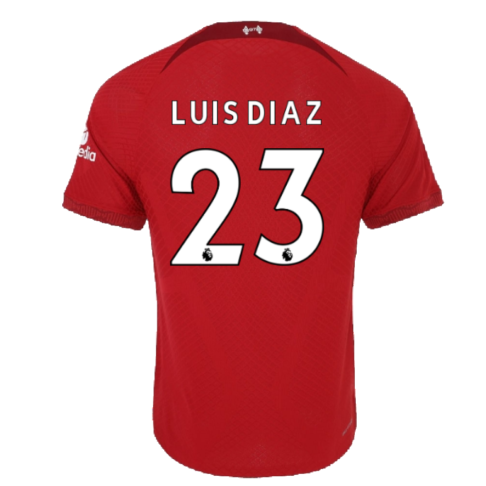 2022-2023 Liverpool Vapor Home Shirt (LUIS DIAZ 23)