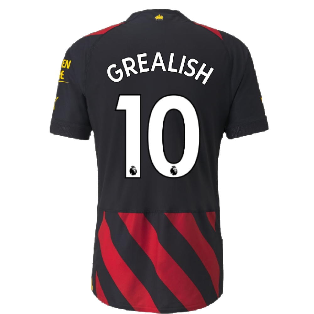 2022-2023 Man City Authentic Away Shirt (GREALISH 10)