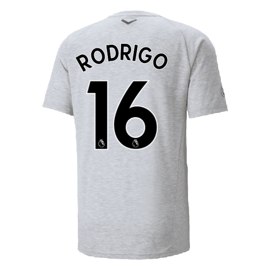 2022-2023 Man City Casuals Tee (Light Grey) (RODRIGO 16)