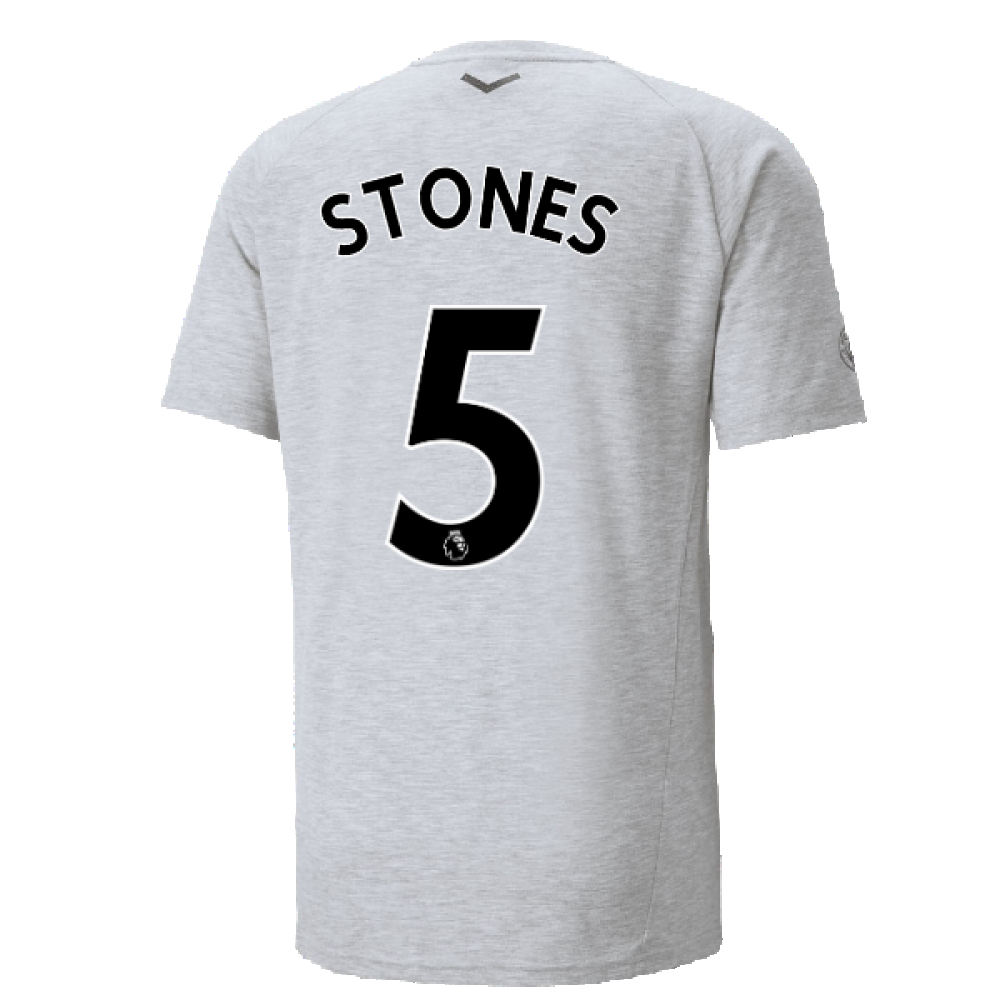 2022-2023 Man City Casuals Tee (Light Grey) (STONES 5)