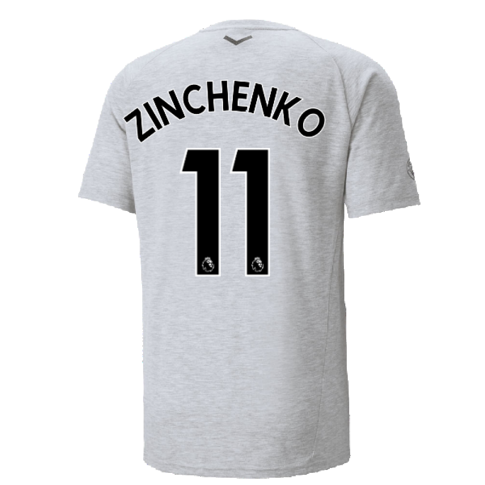 2022-2023 Man City Casuals Tee (Light Grey) (ZINCHENKO 11)