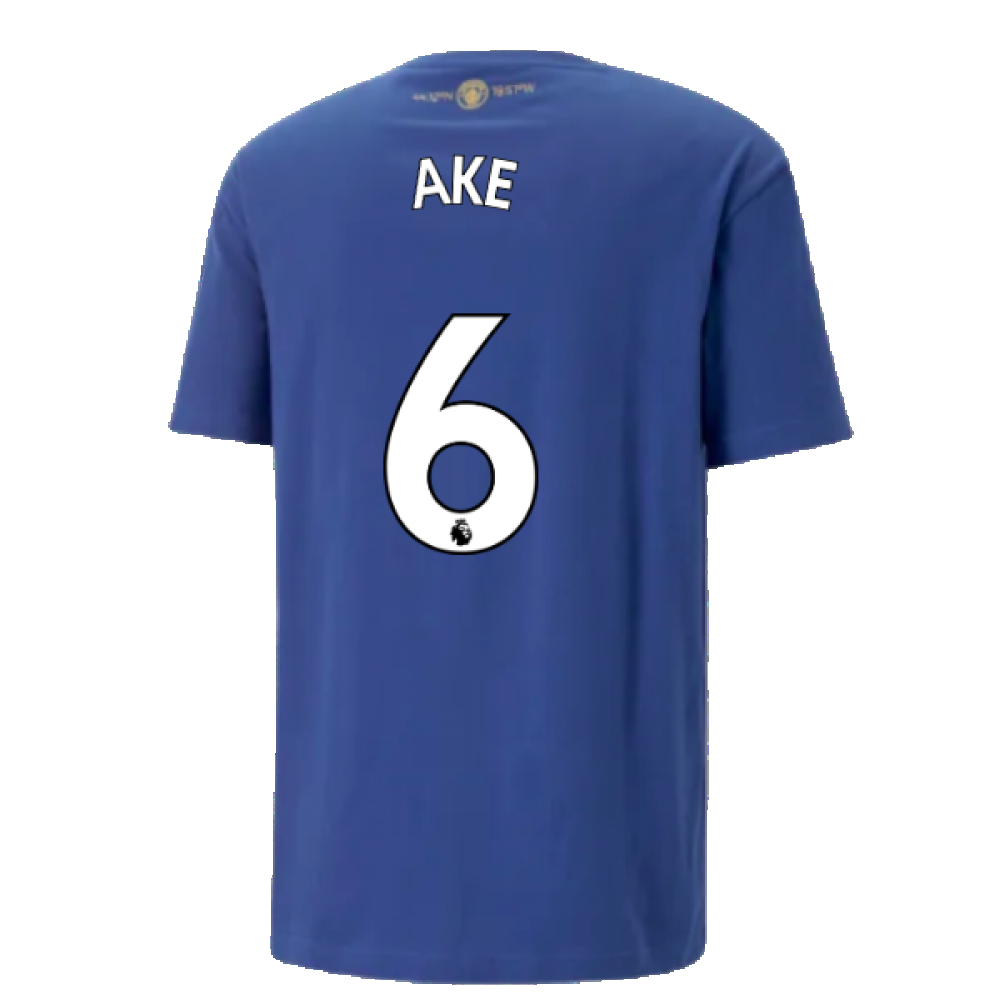 2022-2023 Man City Chinese New Year Graphic Tee (Blue) (Ake 6)