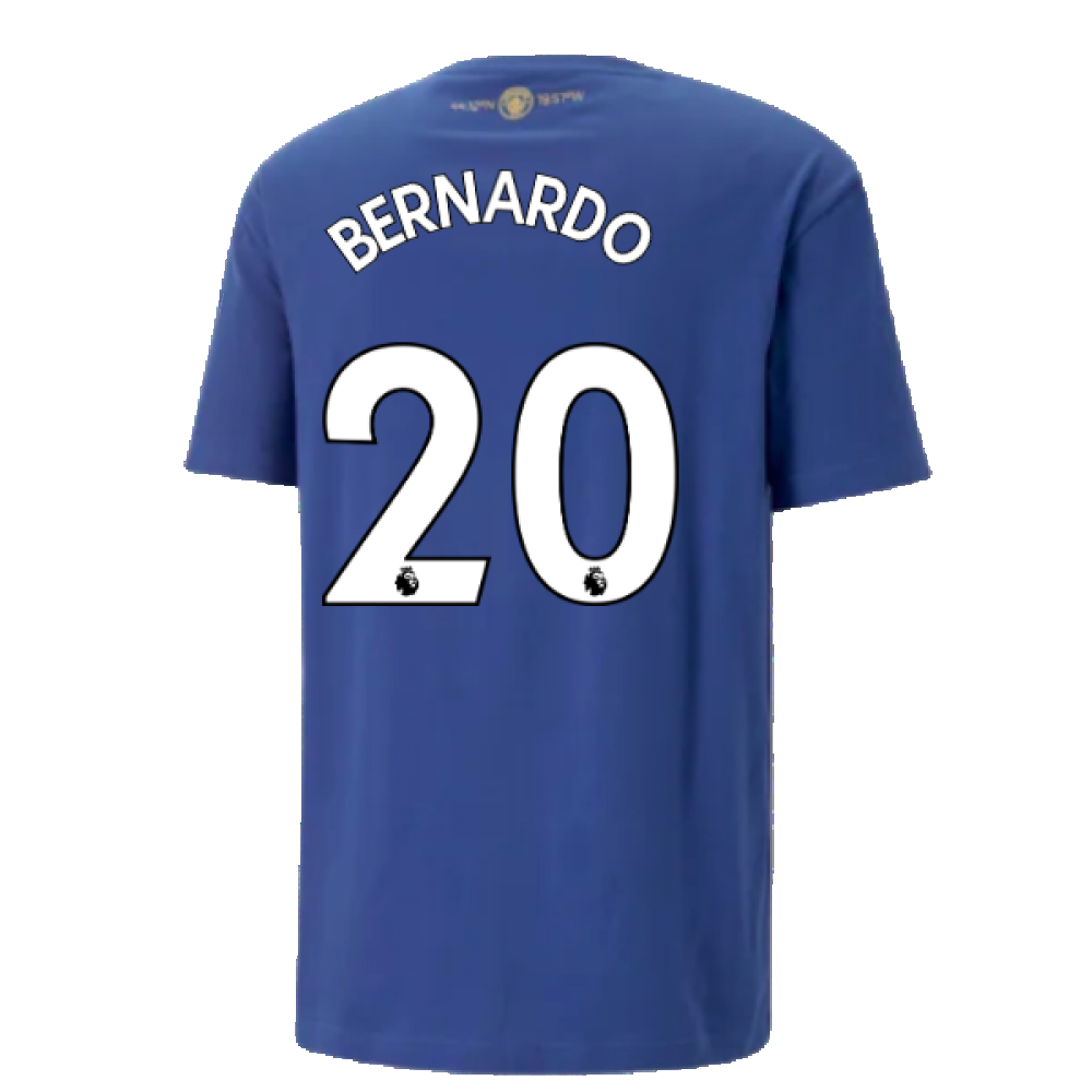 2022-2023 Man City Chinese New Year Graphic Tee (Blue) (Bernardo 20)