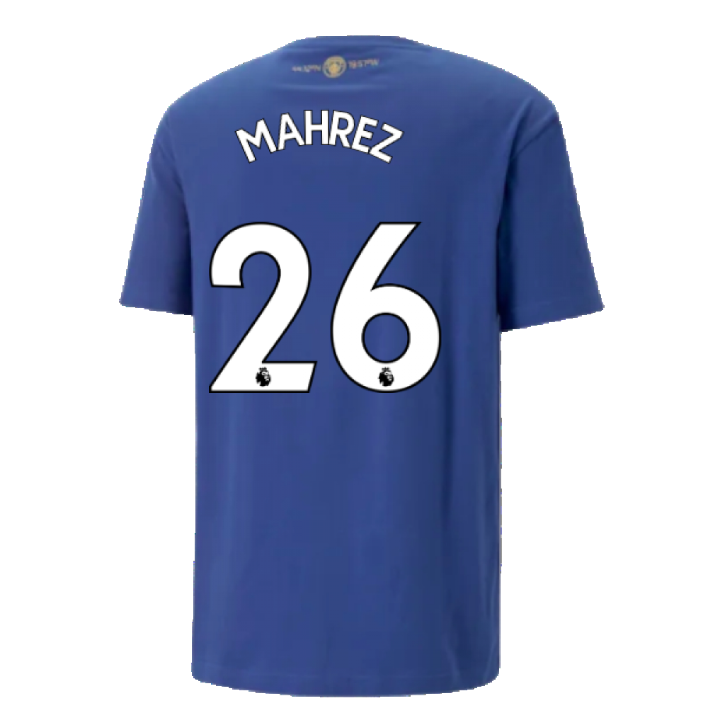 2022-2023 Man City Chinese New Year Graphic Tee (Blue) (Mahrez 26)