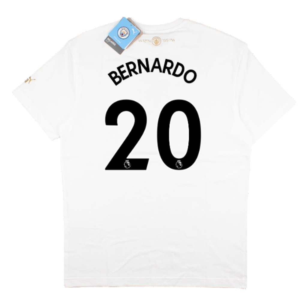 2022-2023 Man City Chinese New Year Tee (White) (Bernardo 20)