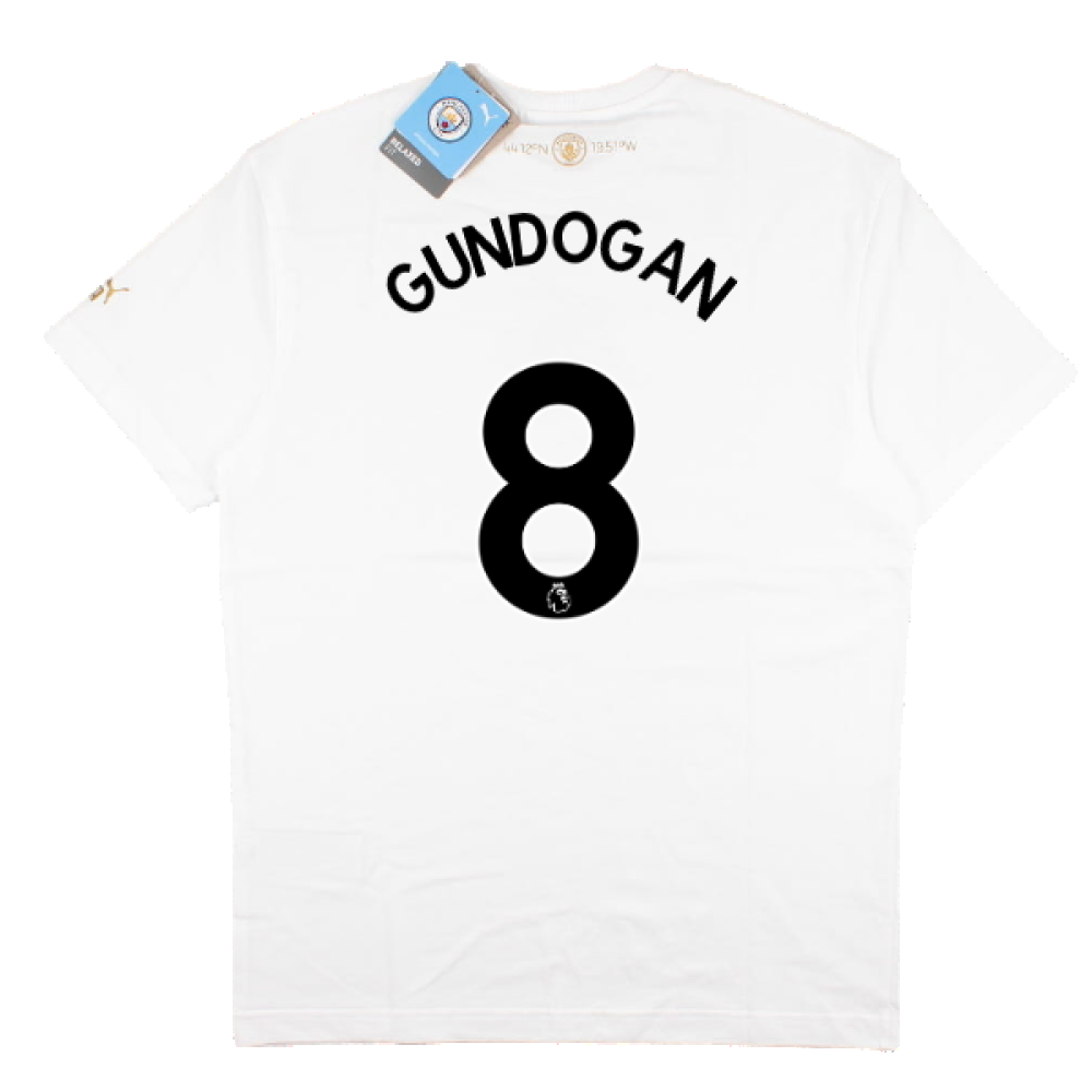 2022-2023 Man City Chinese New Year Tee (White) (Gundogan 8)